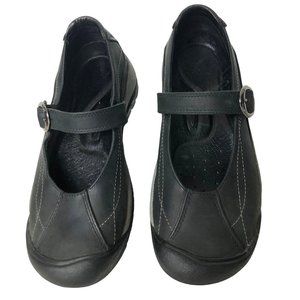 Keen Womens Black Leather Mary Jane Toyah Shoes Size:7.5